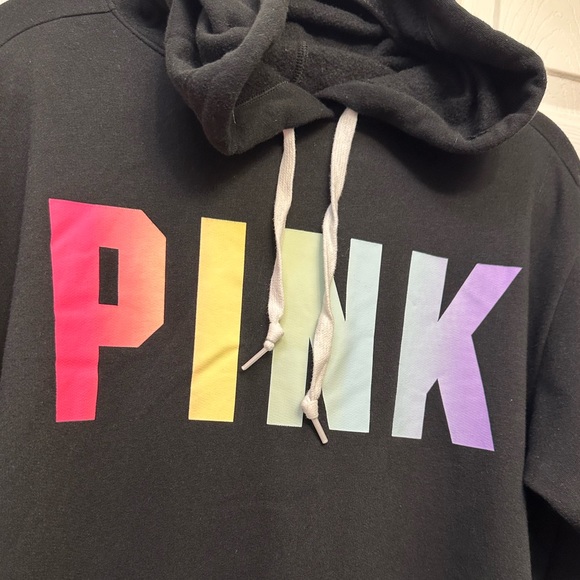 VS PINK color block logo hoodie size MED - Picture 3 of 5